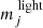 $ m^{\text{ light}}_{j} $