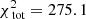 $ \chi^{2}_{\text{ tot}} = 275.1 $