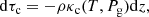 $$ \begin{aligned} \mathrm{d} \tau _{\rm c} = - \rho \kappa _{\rm c}(T,P_{\rm g}) \mathrm{d} z, \end{aligned} $$