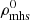 $ \rho^0_{\rm mhs} $