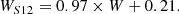$$ \begin{aligned} W_{S12} = 0.97\times W + 0.21. \end{aligned} $$