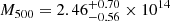 $ M_{500}=2.46^{+0.70}_{-0.56} \times 10^{14} $