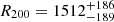 $ R_{200}=1512^{+186}_{-189} $