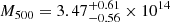 $ M_{500}=3.47^{ +0.61}_{-0.56} \times 10^{14} $