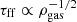 $ \tau_\mathrm{ff} \propto \rho_\mathrm{gas}^{-1/2} $
