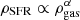 $ \rho_\mathrm{SFR} \propto \rho_\mathrm{gas}^\alpha $