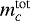 $m_c^{\textrm{tot}}$
