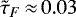 $\tilde{\tau}_F\,{\approx}\,0.03$
