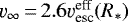 $\varv_{\infty}\,{=}\,2.6 \varv_{\textrm{esc}}^{\textrm{eff}}(R_{\ast})$