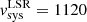 $ v_{\mathrm{sys}}^{\mathrm{LSR}}=1120 $