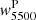 $ w^{\mathrm{P}}_{5500} $