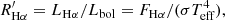 $$ \begin{aligned}&R^{\prime }_{\rm H\alpha } = L_{\rm H\alpha }/L_{\rm bol} = F_{\rm H\alpha }/(\sigma T_{\rm eff}^4), \end{aligned} $$
