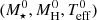 $ (M_{\star}^{\mathrm{0}}, M_{\mathrm{H}}^{\mathrm{0}},T_{\mathrm{eff}}^{\mathrm{0}} ) $