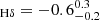 $ _{\mathrm{H\delta}} = -0.6_{-0.2}^{0.3} $