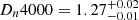 $ D_n4000=1.27_{-0.01}^{+0.02} $