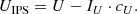 $$ \begin{aligned}&U_{\mathrm{IPS} } = U - I_U \cdot c_U . \end{aligned} $$