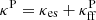 $ \kappa^{\mathrm{P}} = \kappa_{\mathrm{es}} + \kappa^{\mathrm{P}}_{\mathrm{ff}} $