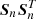 $ {{\boldsymbol{S}}}_n{{\boldsymbol{S}}}^{T}_{n} $