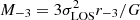 $ M_{-3}=3\sigma_{\rm LOS}^2r_{-3}/G $