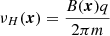 $ \nu_H({{{\boldsymbol{x}}}}) = \frac{B({{{\boldsymbol{x}}}}) q}{2\pi m } $