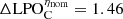 $ \Delta \mathrm{LPO}_{\rm C}^{\eta_{\rm nom}} = 1.46 $