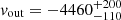 $ \mathit{v}_{\mathrm{out}} = -4460^{+200}_{-110} $