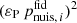 Mathematical equation: $ (\varepsilon_{\mathrm{P}} \, p_{\mathrm{nuis}, \, i}^{\mathrm{fid}})^2 $