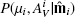 $ P(\mu_i, A_V^i | {\mathbf{\hat{m}}}_i) $