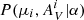 $ P(\mu_i, A_V^i|\alpha) $