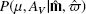 $ P(\mu, A_V | {\mathbf{\hat{m}}}, \hat{\varpi}) $