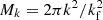 $ M_k = 2\pi k^2/k_{\rm f}^2 $