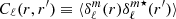 $ C_\ell(r,r^{\prime})\equiv \langle \delta_\ell^m(r){\delta_\ell^m}^\star(r^{\prime}) \rangle $