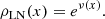 $$ \begin{aligned} \rho _{\rm LN}(x)=e^{\nu (x)}. \end{aligned} $$