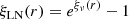 $$ \begin{aligned} \xi _{\rm LN}(r)=e^{\xi _\nu (r)}-1 \end{aligned} $$