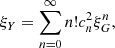 $$ \begin{aligned} \xi _Y=\sum _{n=0}^\infty n! c_n^2 \xi _G^n, \end{aligned} $$