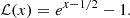 $$ \begin{aligned} \mathcal{L} (x)=e^{x-1/2} -1. \end{aligned} $$