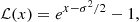 $$ \begin{aligned} \mathcal{L} (x)=e^{x-\sigma ^2/2} -1, \end{aligned} $$