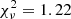 $ \chi^{2}_{\nu}=1.22 $