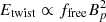 $ E_{{\rm twist}} \propto f_{{\rm free}}B_p^2 $