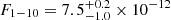 $ F_{1-10}=7.5^{+0.2}_{-1.0}\times10^{-12} $