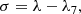 $$ \begin{aligned} \sigma =\lambda -\lambda _7, \end{aligned} $$