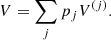 $$ \begin{aligned} V=\sum _j p_j V^{(j)}. \end{aligned} $$