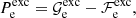 $$ \begin{aligned} P_{\rm e}^\mathrm{exc} = \mathcal{G} _{\rm e}^\mathrm{exc} - \mathcal{F} _{\rm e}^\mathrm{exc}, \end{aligned} $$
