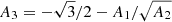 $ A_3 = -\sqrt{3}/2 - A_1/\sqrt{A_2} $