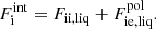 $$ \begin{aligned} F_{\rm i}^\mathrm{int}=F_{\mathrm{ii, liq}} + F_{\mathrm{ie, liq}}^\mathrm{pol} . \end{aligned} $$