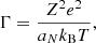 $$ \begin{aligned} \Gamma = \frac{Z^2 e^2}{a_N k_{\rm B} T} , \end{aligned} $$