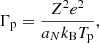 $$ \begin{aligned} \Gamma _{\rm p} = \frac{Z^2 e^2}{a_N k_{\rm B} T_{\rm p}} , \end{aligned} $$