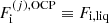 $ F_{\mathrm{i}}^{(j),\mathrm{OCP}} \equiv F_{\mathrm{i,liq}} $