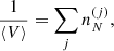 $$ \begin{aligned}&\frac{1}{\langle V\rangle } = \sum _j n_N^{(j)}, \end{aligned} $$