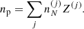 $$ \begin{aligned}&n_{\rm p}= \sum _j n_N^{(j)} Z^{(j)}. \end{aligned} $$
